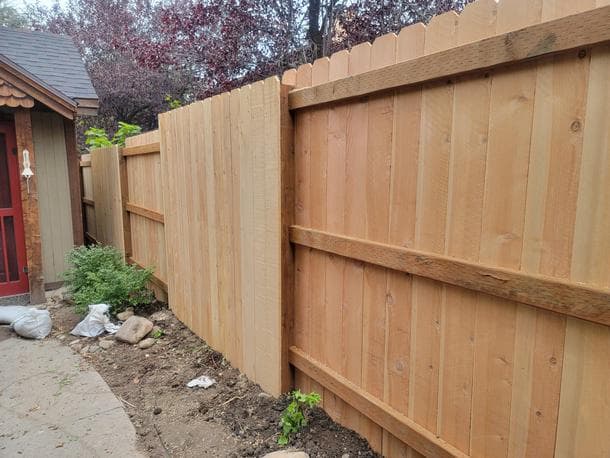 Natural Cedar Privacy Fence - Premium Wood Installation
